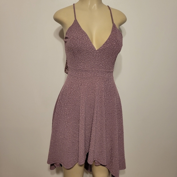 Windsor High-Low Dress Purple Graduation Spring Summer Classic Demure Medium - Picture 1 of 3